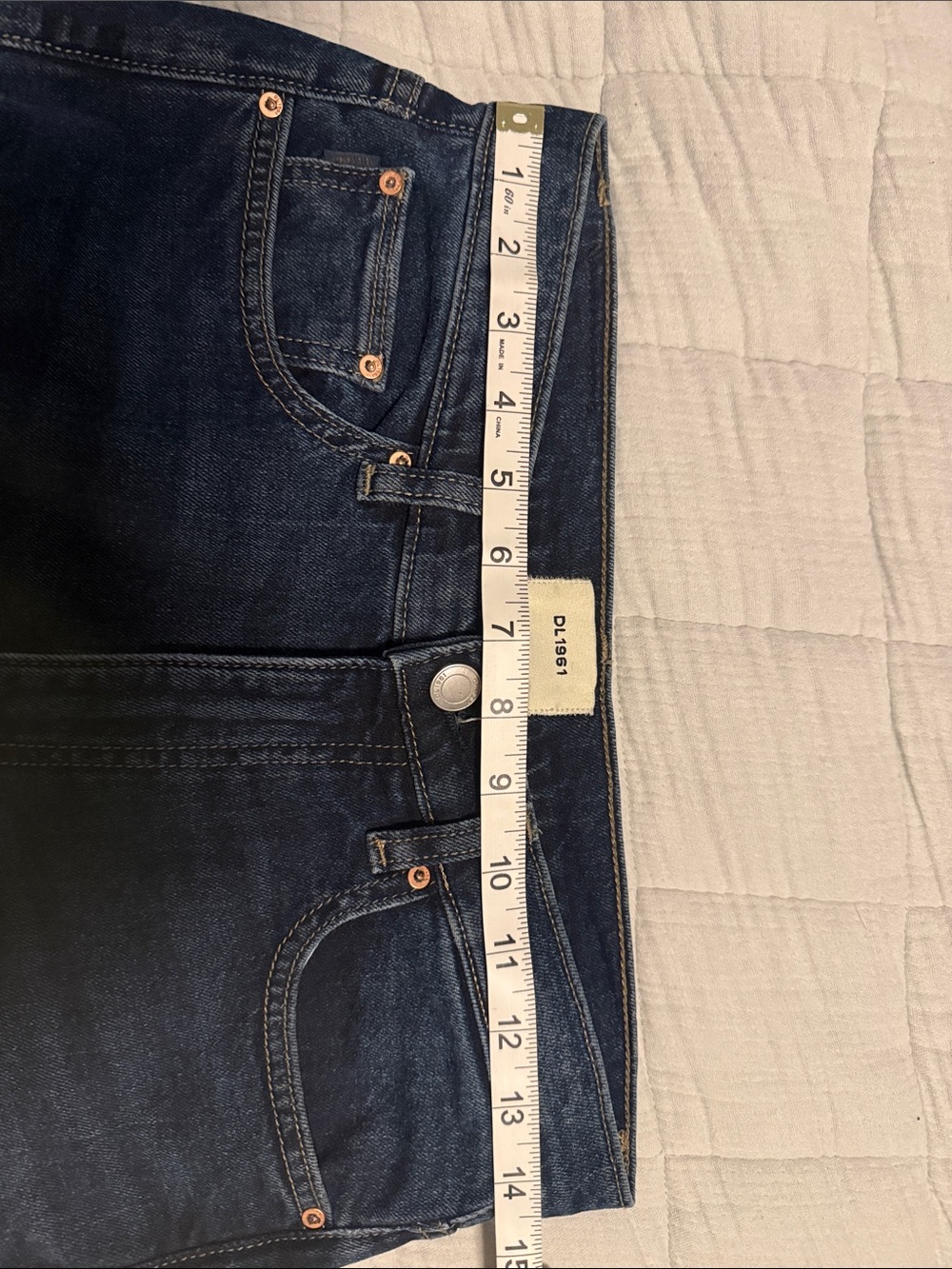 DL1961 Karmine Wide-Leg High-Rise Jeans in Dark Sea - size 27 - Picture 11 of 11